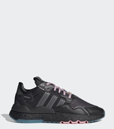 adidas ORIGINALS Ninja Nite慢跑鞋男款黑色Q47198 adidas ORIGINALS Ninja Nite慢跑鞋男款黑色Q47198
