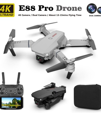 Ready Stock E88 dron Mini 4K DUAL Camera Drone with drone murah Drone 4K Equipped With WIFI FPV VIDEO RC Quadcopter