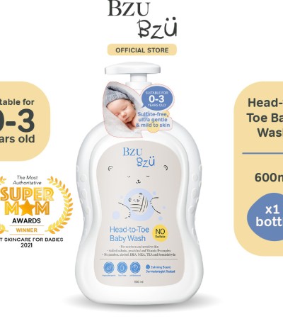 BzuBzu从头到脚婴儿洗发露,600ml |专为新生儿和敏感肌肤设计 BzuBzu从头到脚婴儿洗发露,600ml |专为新生儿和敏感肌肤设计